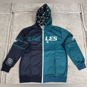 NFL Eagles Arnold Palmer Spiked Zip Up Hoodie Sweatshirt Large NEW